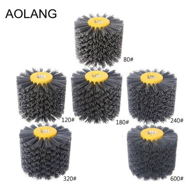 Nylon Abrasive Bristle Wheel Deburring Abrasive Wire Drawing Round Brush Head Polishing Grinding Buffer Wheel Wire Wheel